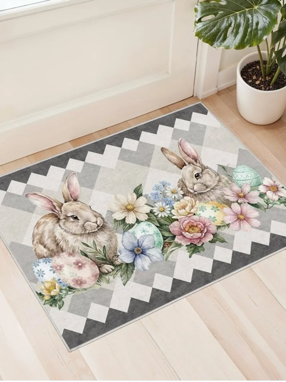 Spring Bunny Rabbit Rug - Picture 6 of 10